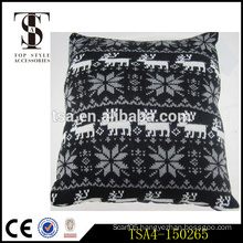 black and white reindeer and snowflake pattern chair cushion pillow for christmas                        
                                                Quality Choice